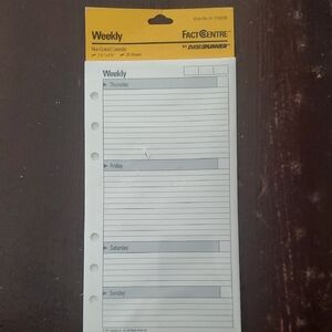 Weekly Non-Dated Calendar 20 Sheets Refill Pack (Many Available)